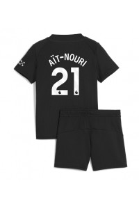 Manchester City Rayan Ait-Nouri #21 Babytruitje Uit tenue Kind 2025-26 Korte Mouw (+ Korte broeken)